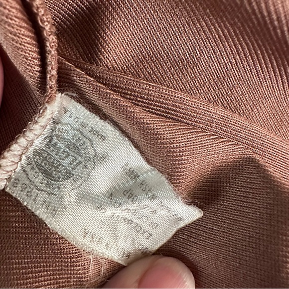 Vtg Blanche by Ralph Montenero Mocha Brown Nylon Full Length Gown Negligée Sz M - Picture 8 of 12